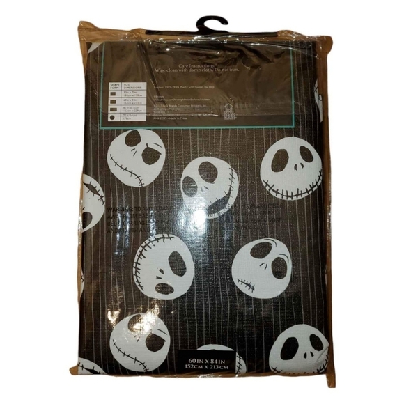 New Nightmare Before Christmas 60"x84" Halloween Peva Flannel Back Tablecloth - Picture 3 of 3